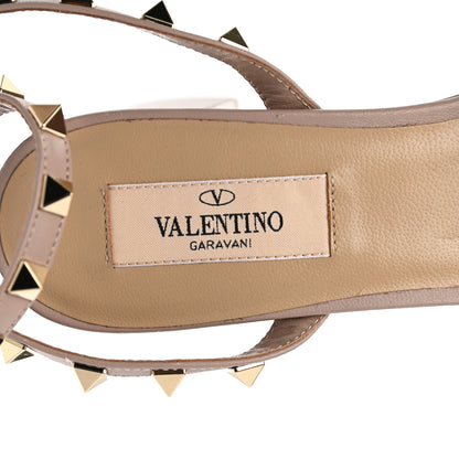 Valentino Garavani Calfskin Rockstud 35/75mm Platform Sandals 37.5 Poudre 7 of 8