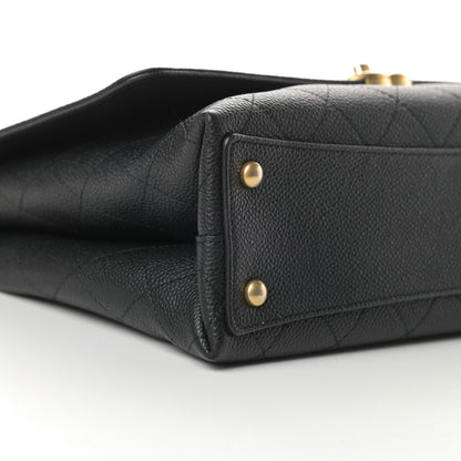 Chanel Grained Calfskin Stitched Flap Black 9 of 10