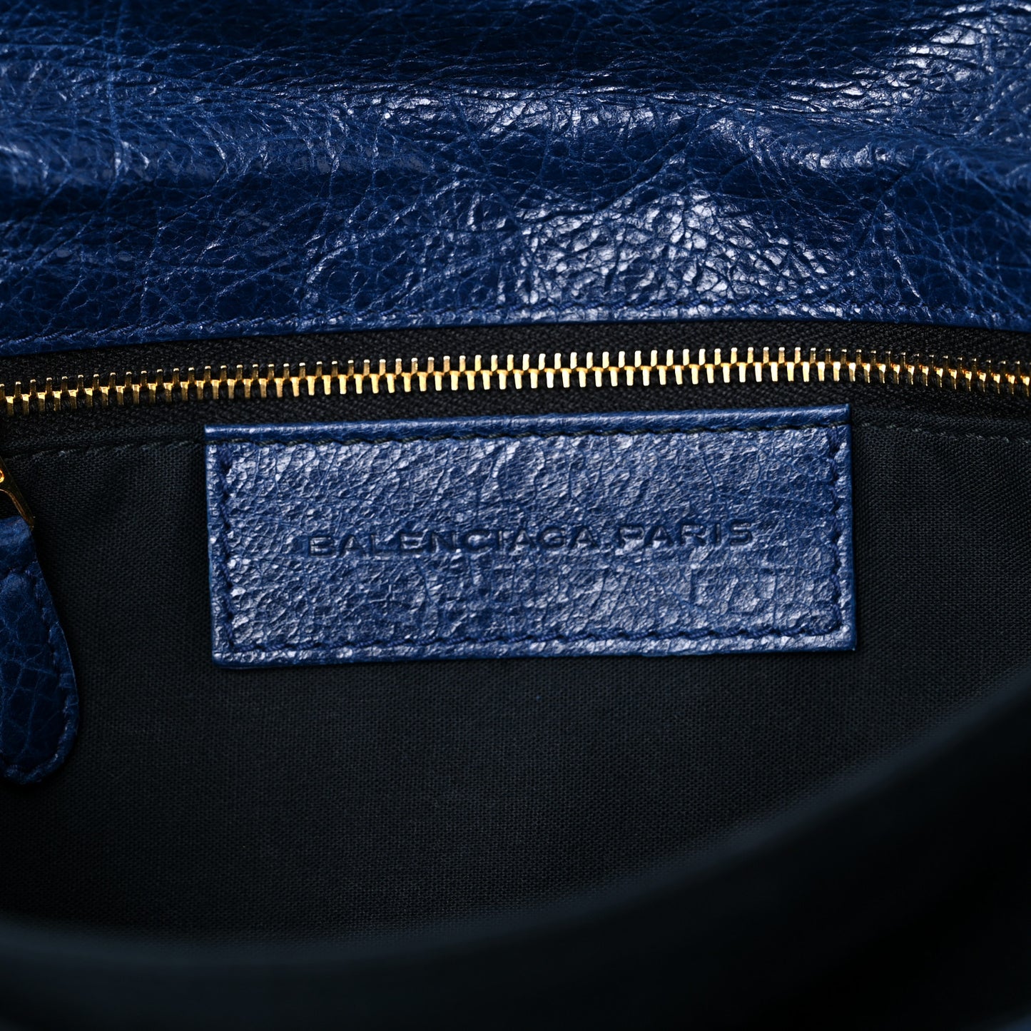 Agneau Giant 12 Gold Hardware Envelope Clutch Bleu Mineral