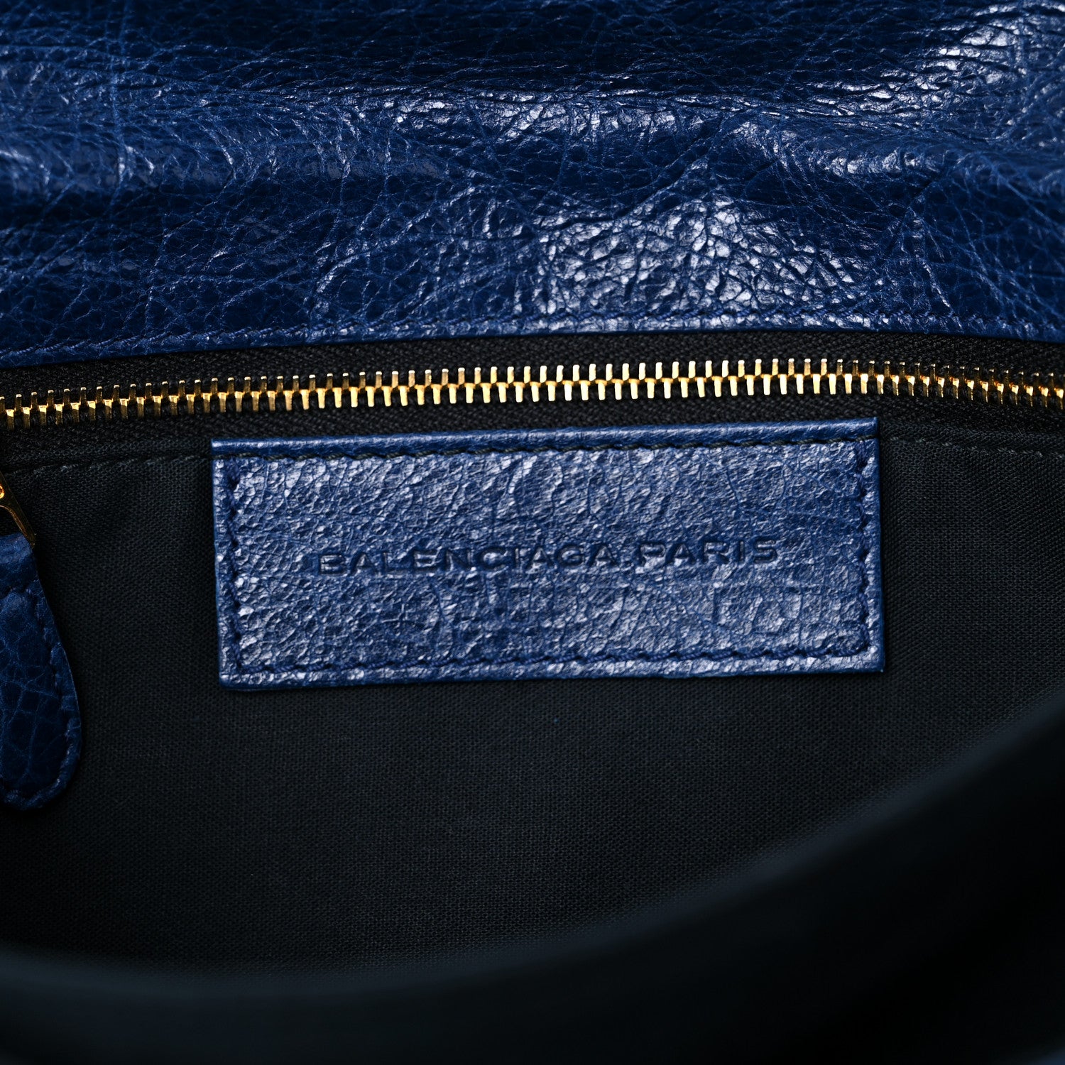 Balenciaga Agneau Giant 12 Gold Hardware Envelope Clutch Bleu Mineral 6 of 16