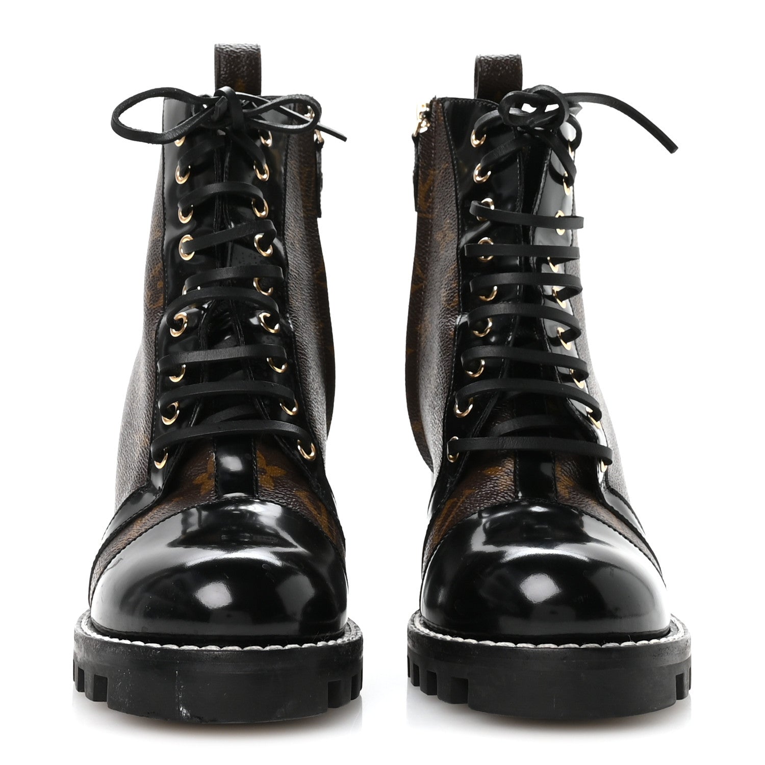 Louis Vuitton Patent Calfskin Monogram Star Trail Ankle Boots 41