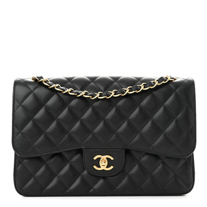 Chanel Caviar Quilted Jumbo Double Flap Black 1 of 11