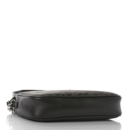 Fendi Shiny Glazed Fabric Vitello Cover FF 1974 Logo Medium Camera Case Tobacco Moro Giallo Ebano 4 of 9