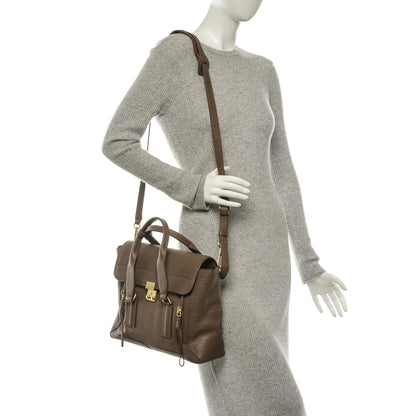 3.1 Phillip Lim 3.1 Textured Calfskin Medium Pashli Satchel Taupe 2 of 8