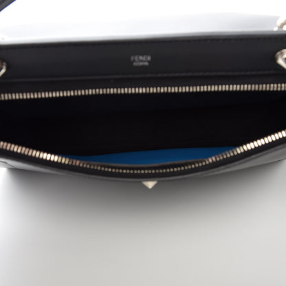 Fendi Vitello Baltico Dolce DotCom Satchel Black Blue Royal 5 of 11