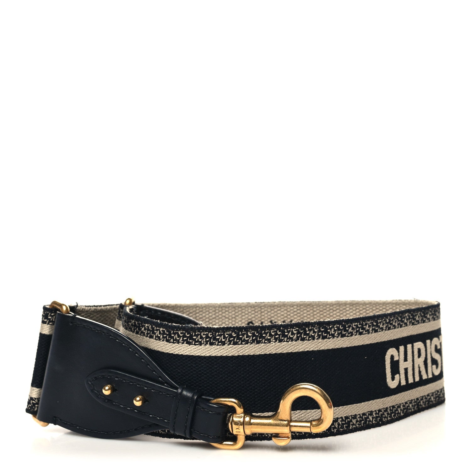 Christian Dior Canvas Embroidered Shoulder Strap Blue 1 of 6