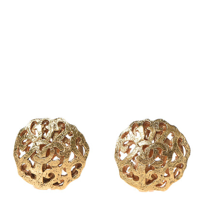 Chanel CC Clip On Earrings Gold 1 of 4