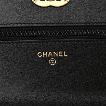 Chanel Calfskin Quilted Perfect Fit Wallet On Chain WOC Black 6 of 12