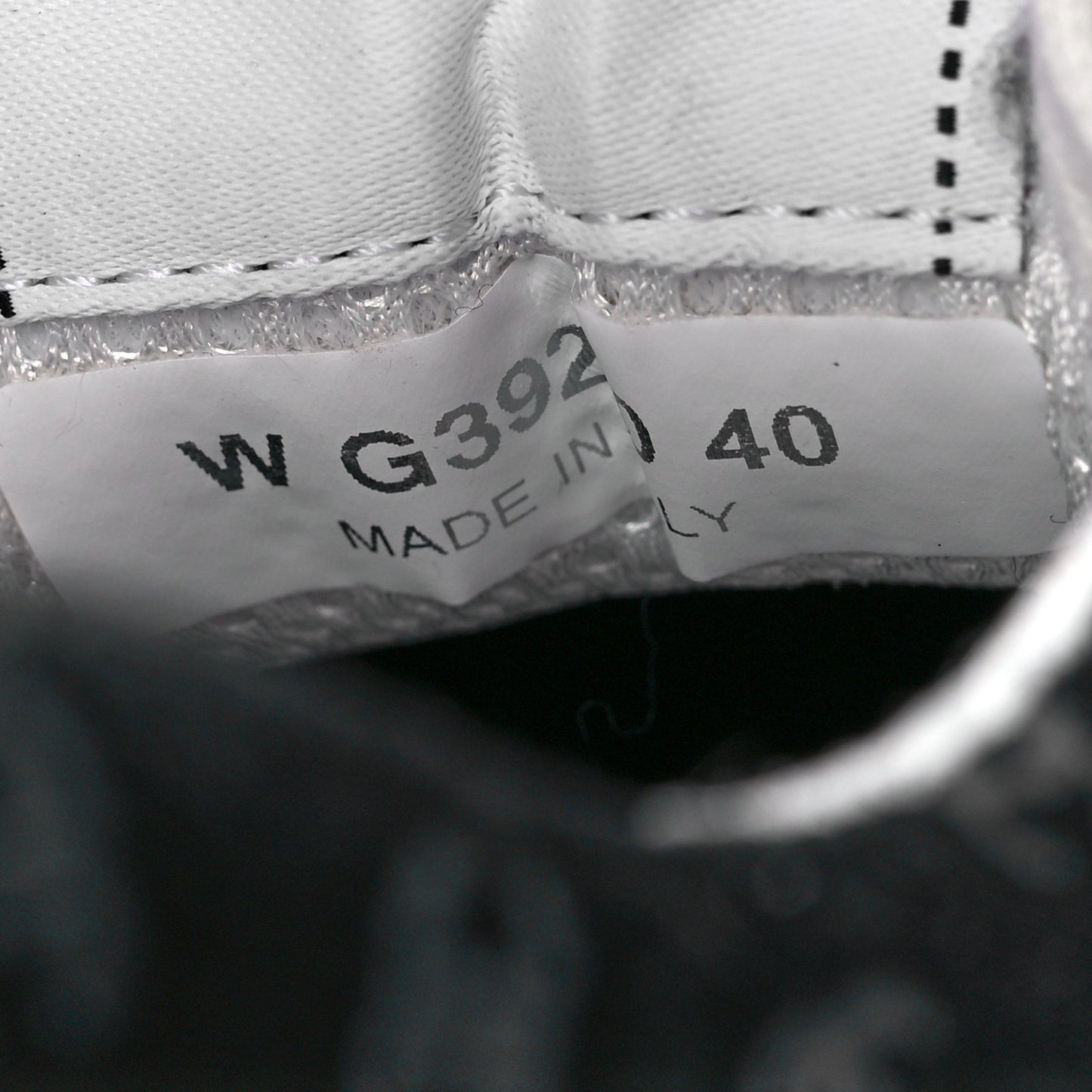 Nylon Suede Calfskin Printed CC Sneakers 40 White Black
