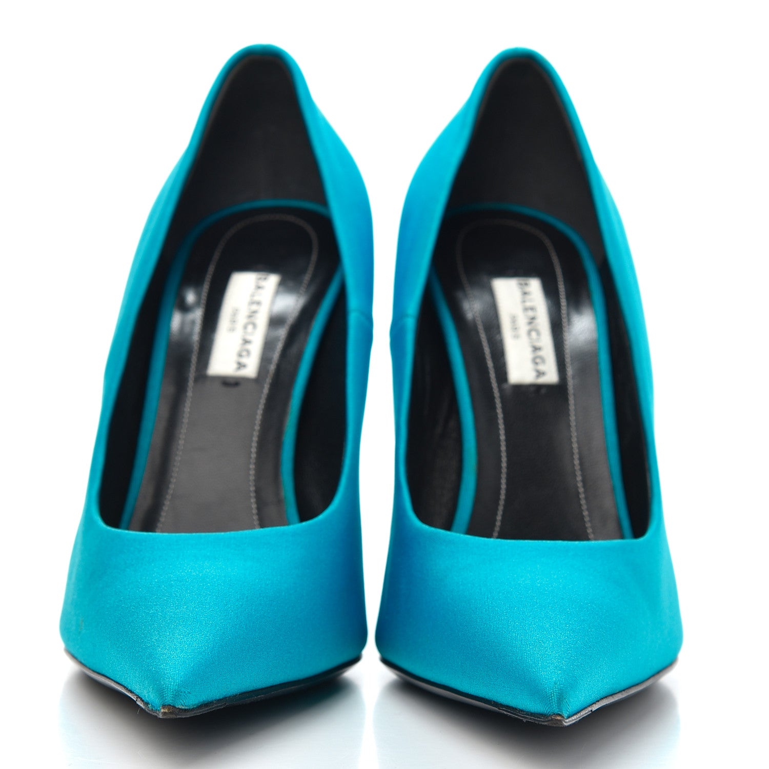 Balenciaga Spandex Knife Pointed 110mm Pumps 36.5 Bleu Turquoise 2 of 15