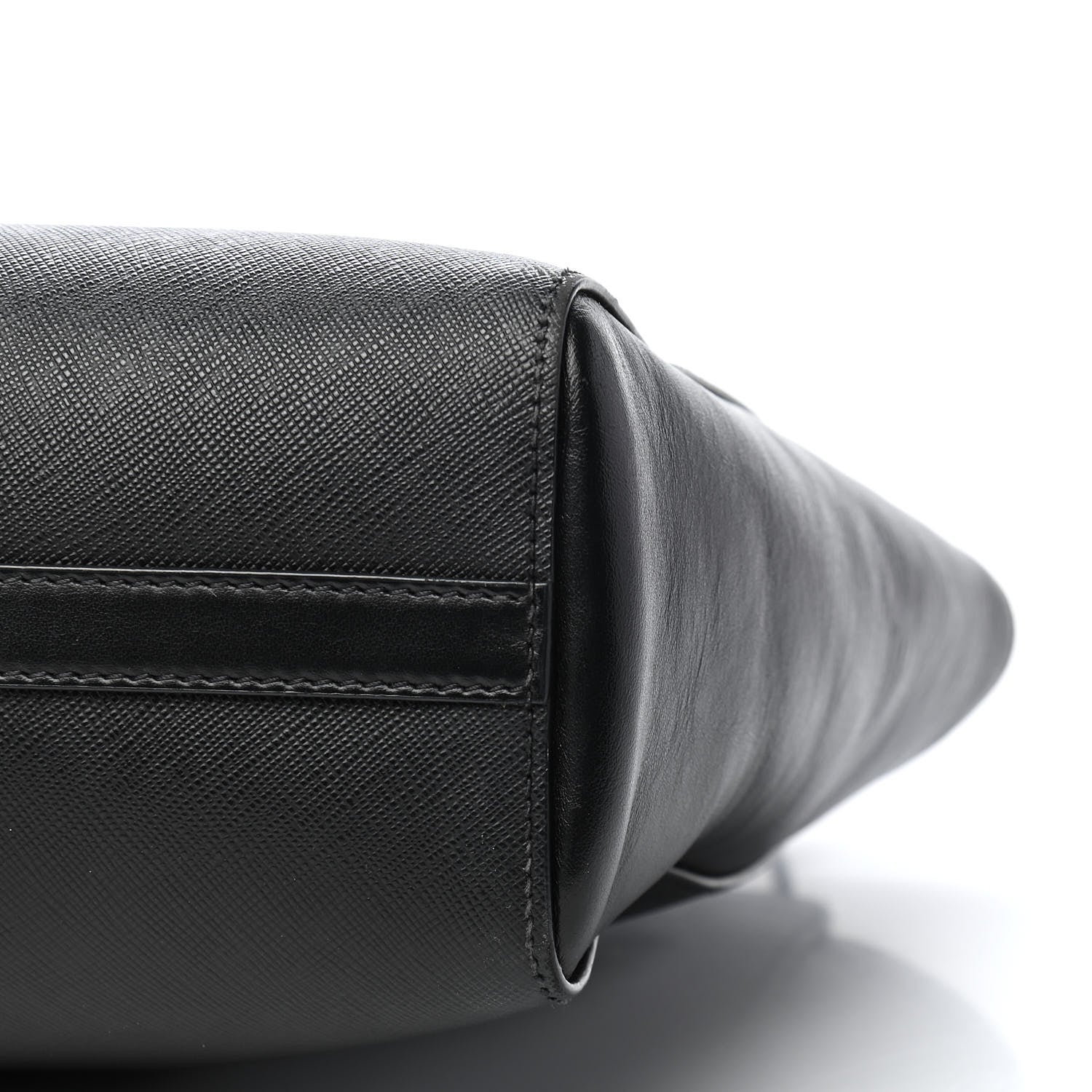 Prada Saffiano Soft Calfskin Zippered Tote Black 10 of 10