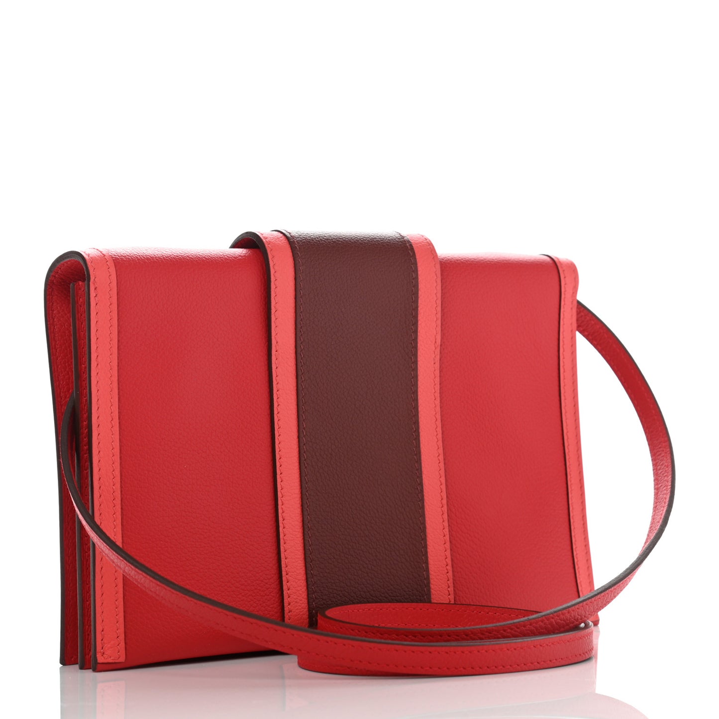 Evercolor H Passant Clutch Rouge De Coeur Rouge H Rose Texas