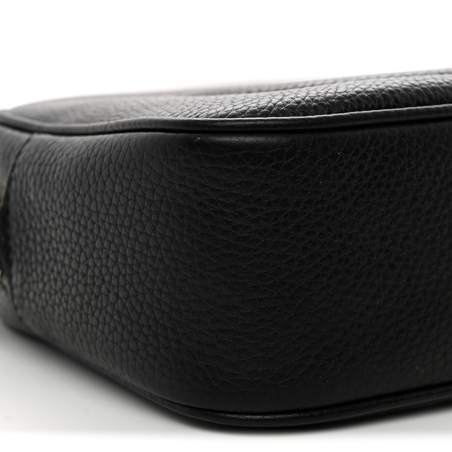 Pebbled Calfskin Small Soho Disco Bag Black Black