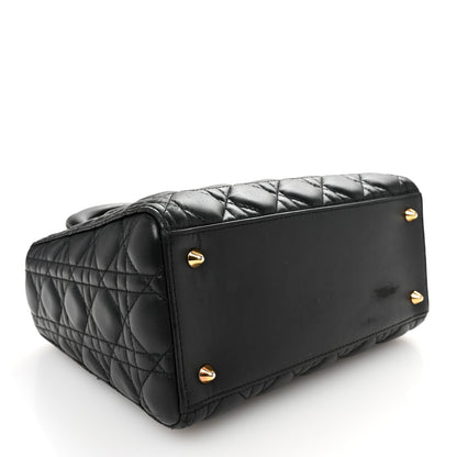 Christian Dior Lambskin Cannage Medium Lady Dior Black 4 of 12