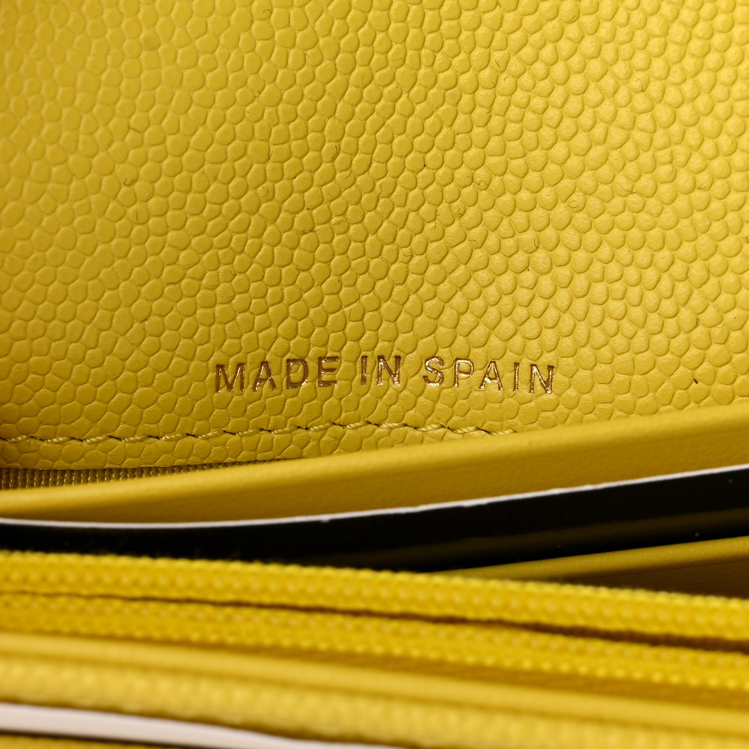 Chanel Caviar Quilted Medium Gusset Flap Wallet Yellow 7 of 9