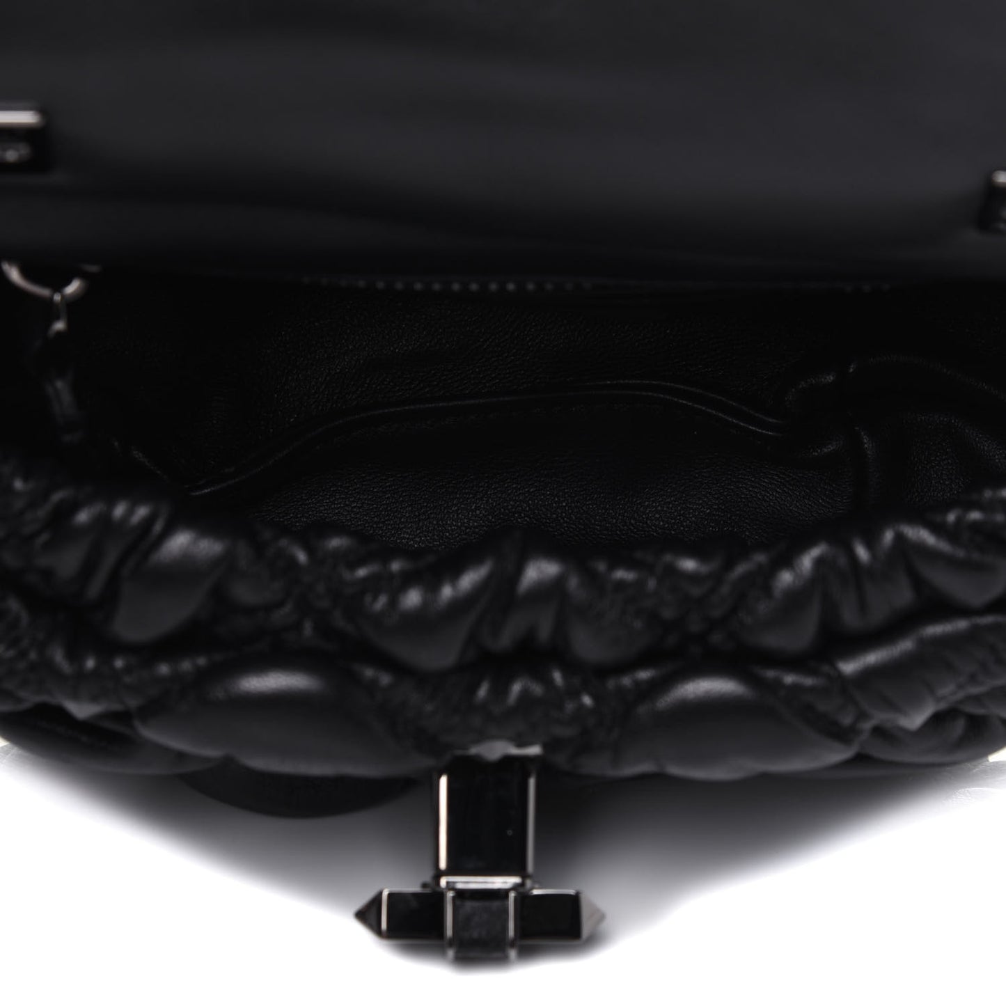 Nappa Small Spikeme Shoulder Bag Black