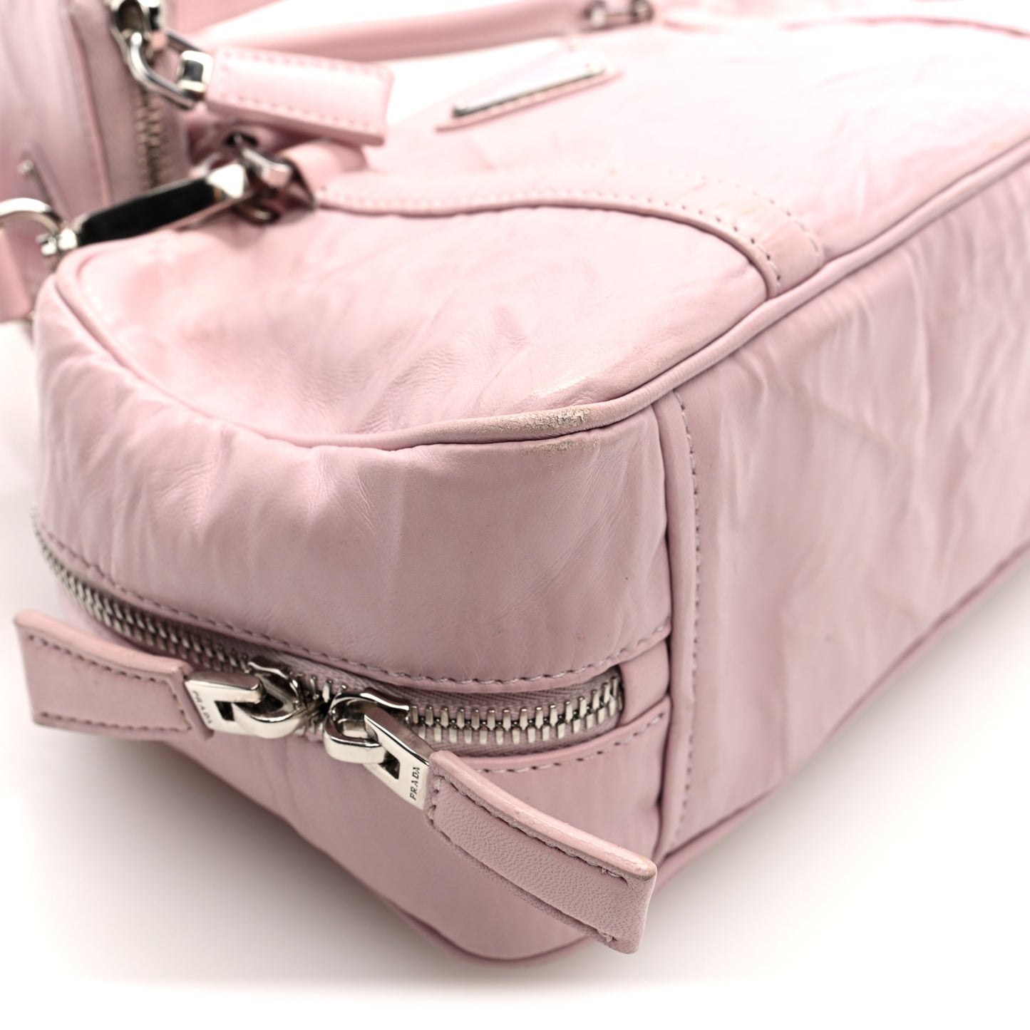 Nappa Antique Small Re-Edition 2001 Two Handle Crossbody Bag Alabastro