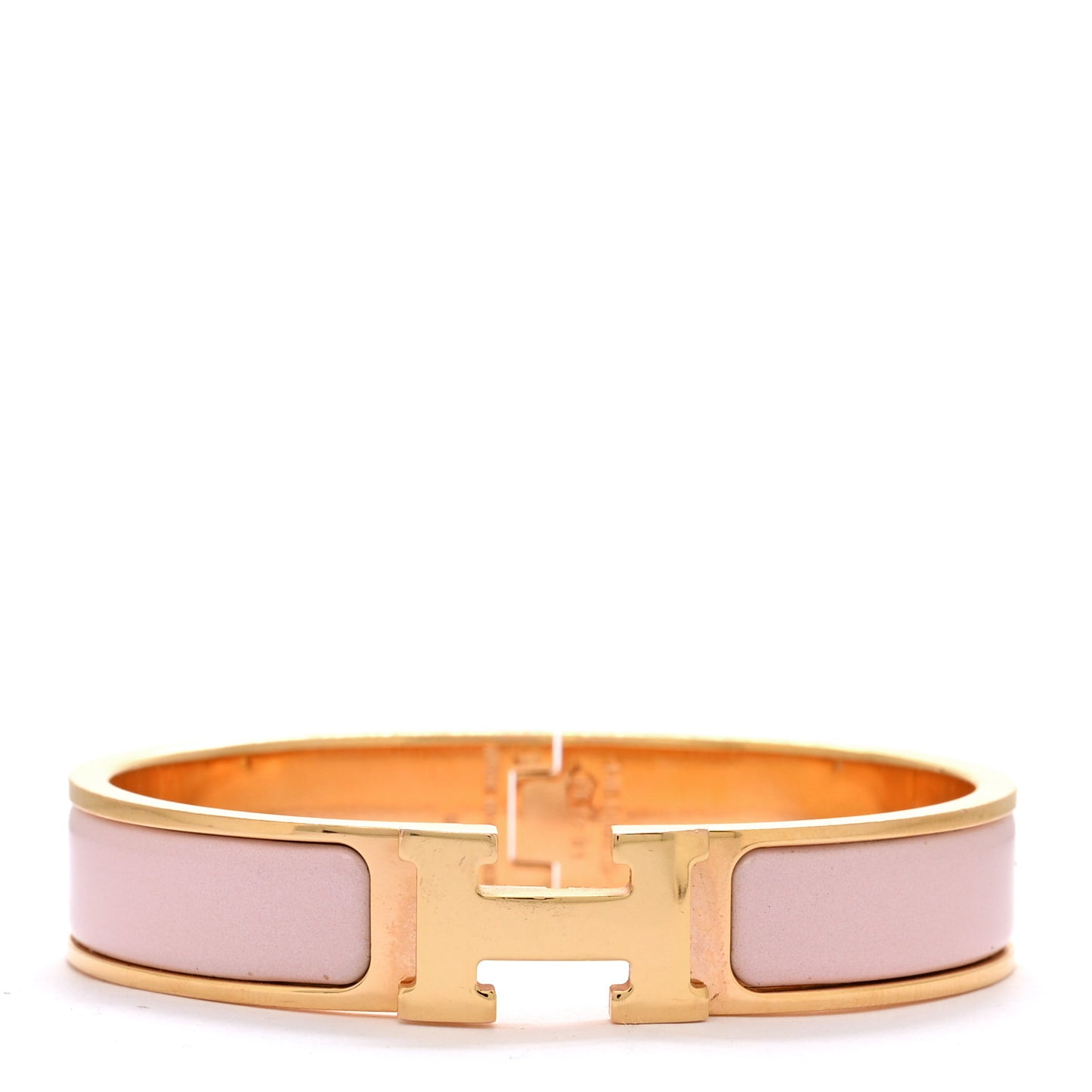 Enamel Narrow Clic Clac H Bracelet PM Rose Candeur