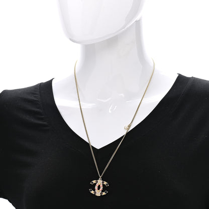 Chanel Crystal Gripoix CC Necklace Gold Multicolor 2 of 7