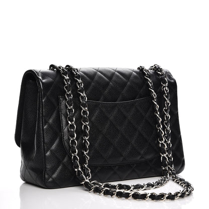Chanel Caviar Quilted Jumbo Single Flap Black 3 of 7