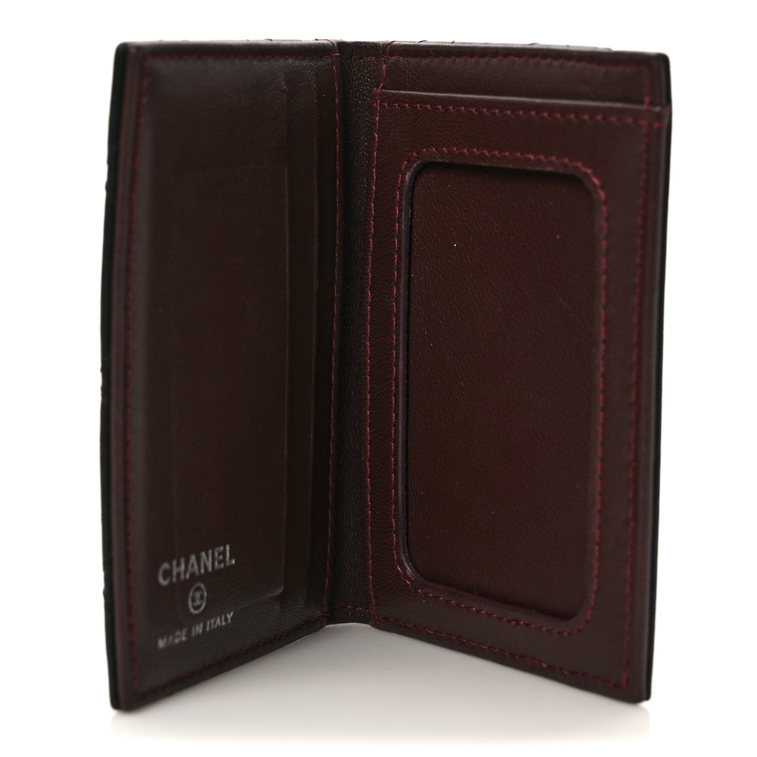 Chanel Lambskin Quilted Card Holder Wallet Black 5 of 7