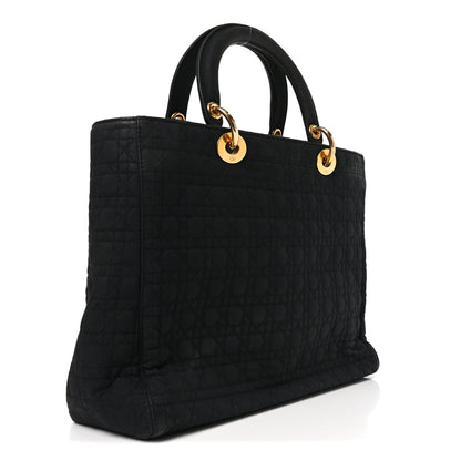 Christian Dior Nylon Cannage Large Lady Dior Black 3 of 11