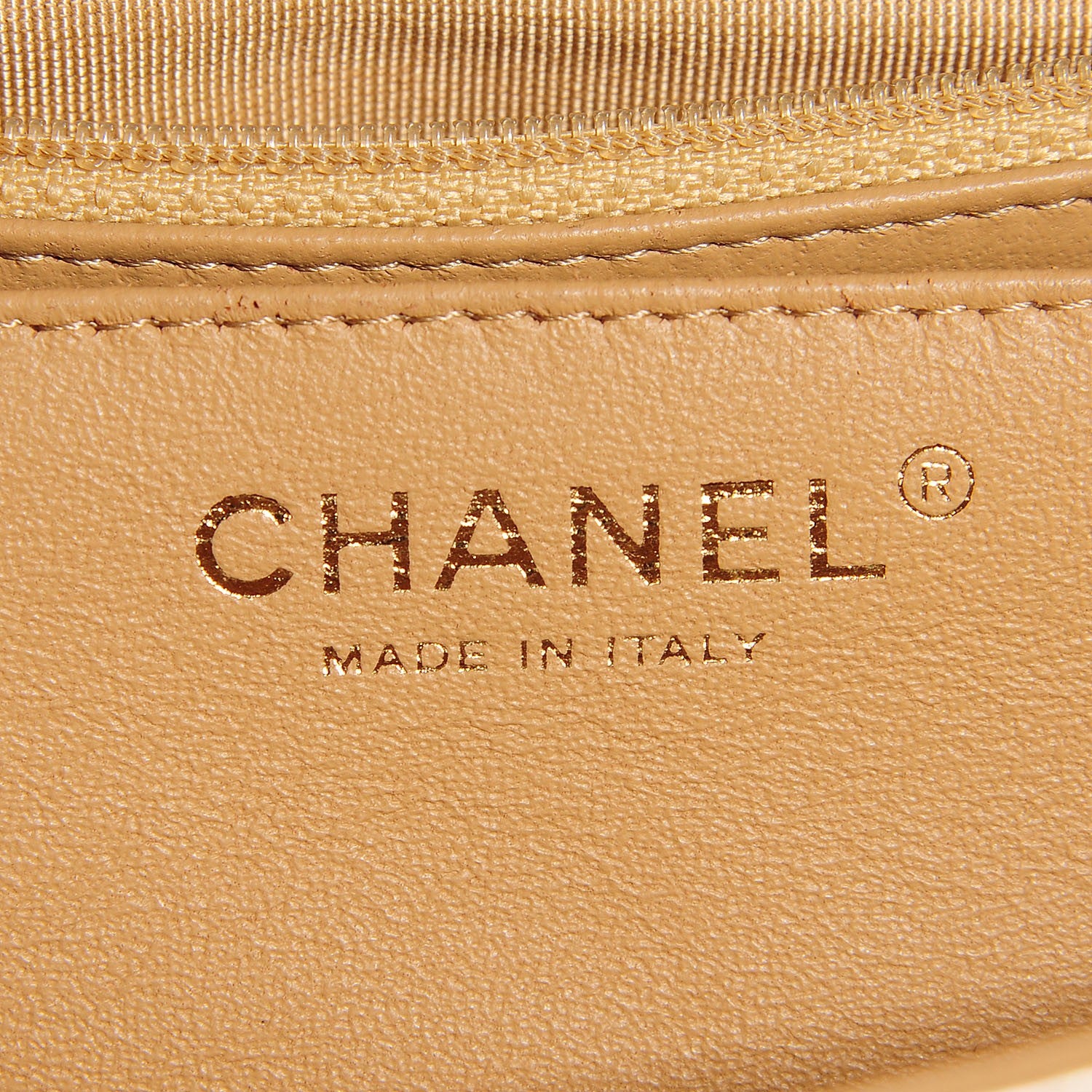 Chanel Metallic Patent Quilted Maxi Single Flap Beige 7 of 10