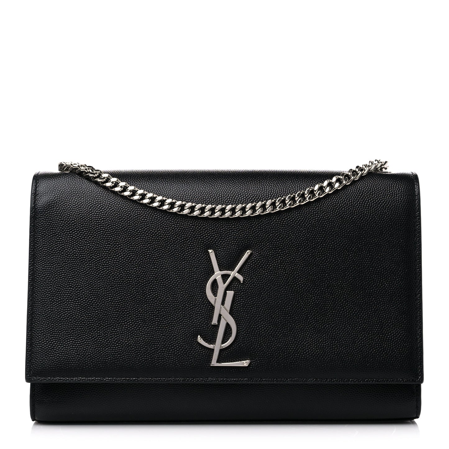 Grain De Poudre Medium Classic Monogram Kate Satchel Black
