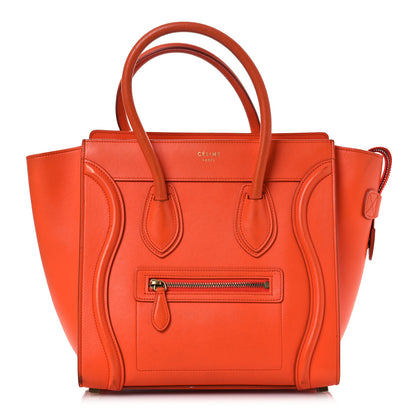 Celine Smooth Calfskin Mini Luggage  Bright Orange 1 of 18