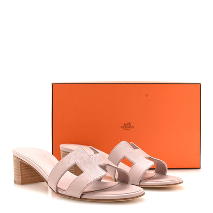 Hermes Epsom Oasis Sandals 38.5 Rose Porcelaine 9 of 9