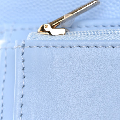 Chanel Caviar Quilted Medium Flap Wallet Light Blue 9 of 11