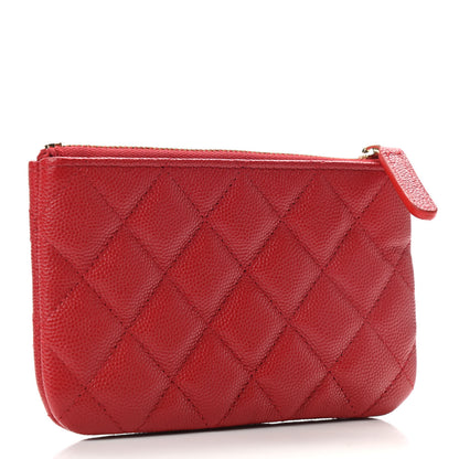 Chanel Caviar Quilted Small Cosmetic Case Red 3 of 7