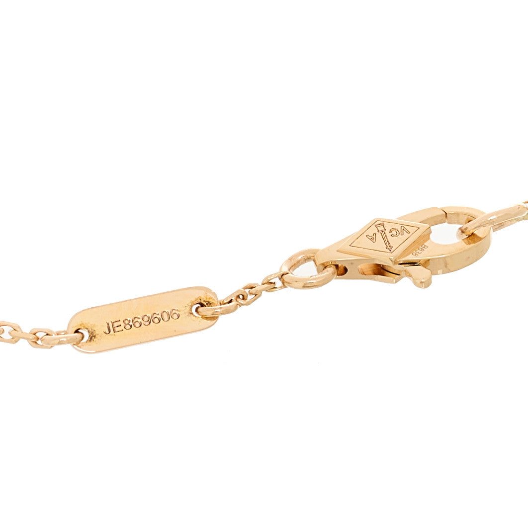 Van Cleef & Arpels 18K Rose Gold Carnelian Sweet Alhambra Bracelet 4 of 5