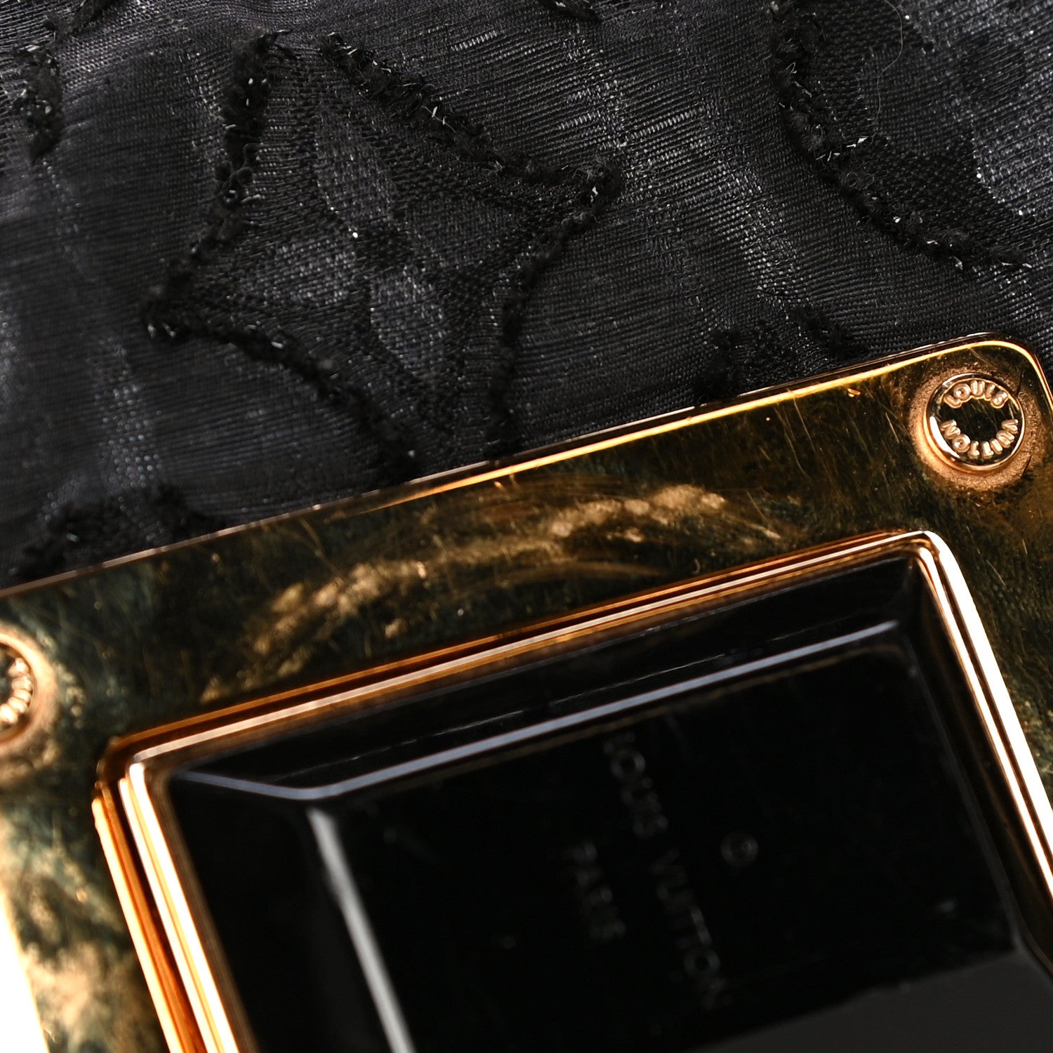 Louis Vuitton Lurex Quilted Monogram Altair Clutch Black 15 of 23