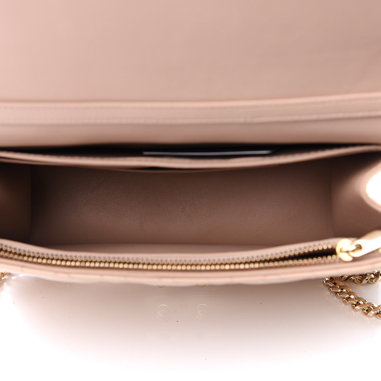 Patent Cannage Miss Dior Promenade Pouch Beige