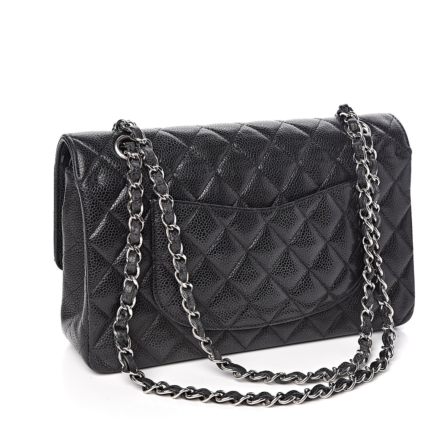 Chanel Caviar Quilted Medium Double Flap Black 3 of 15