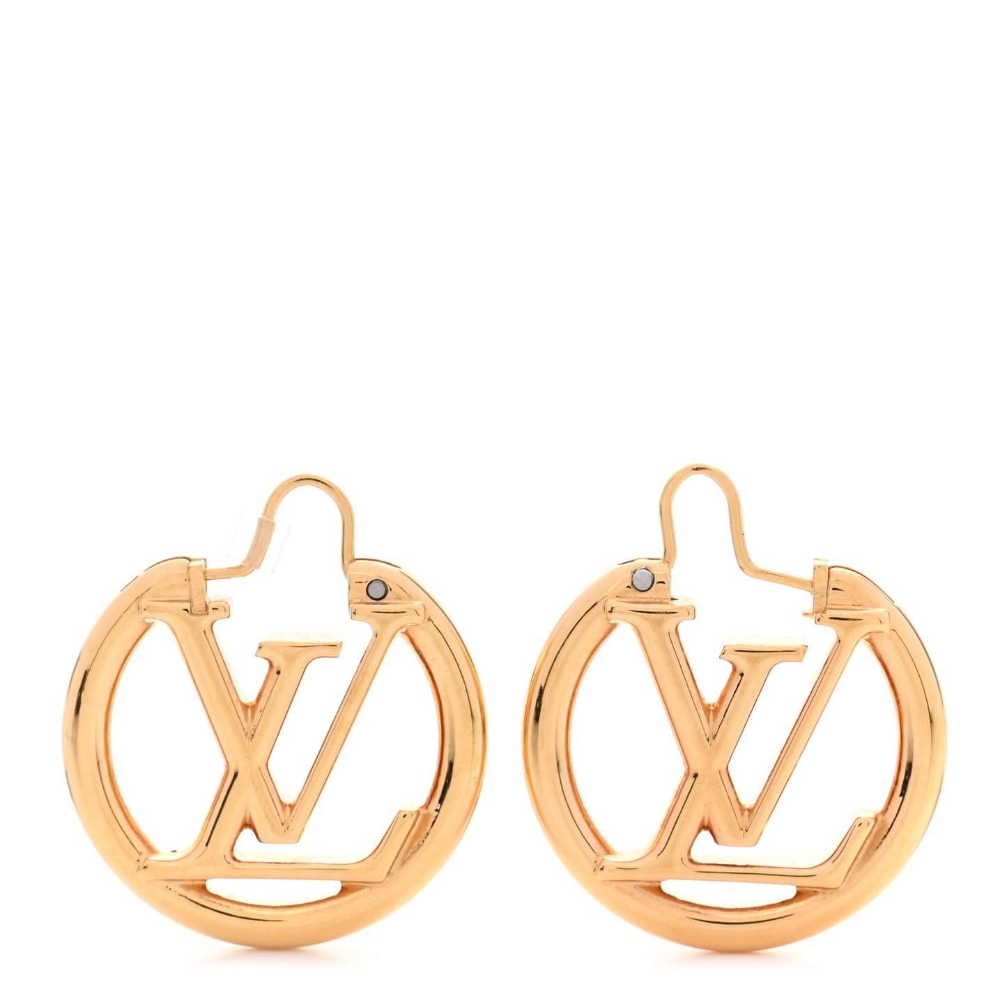 Metal Small Louise Hoop Earrings Gold