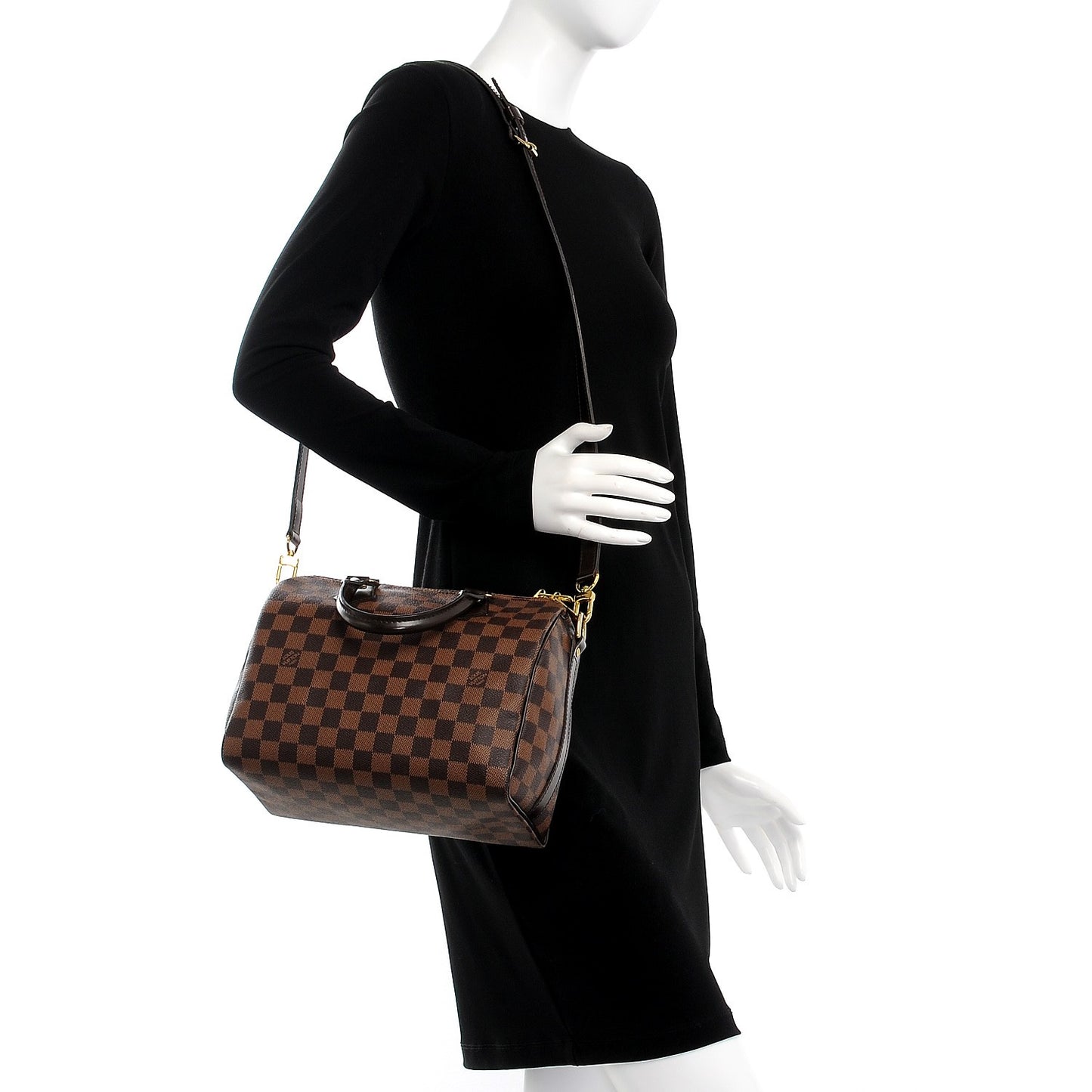 Damier Ebene Speedy Bandouliere 25
