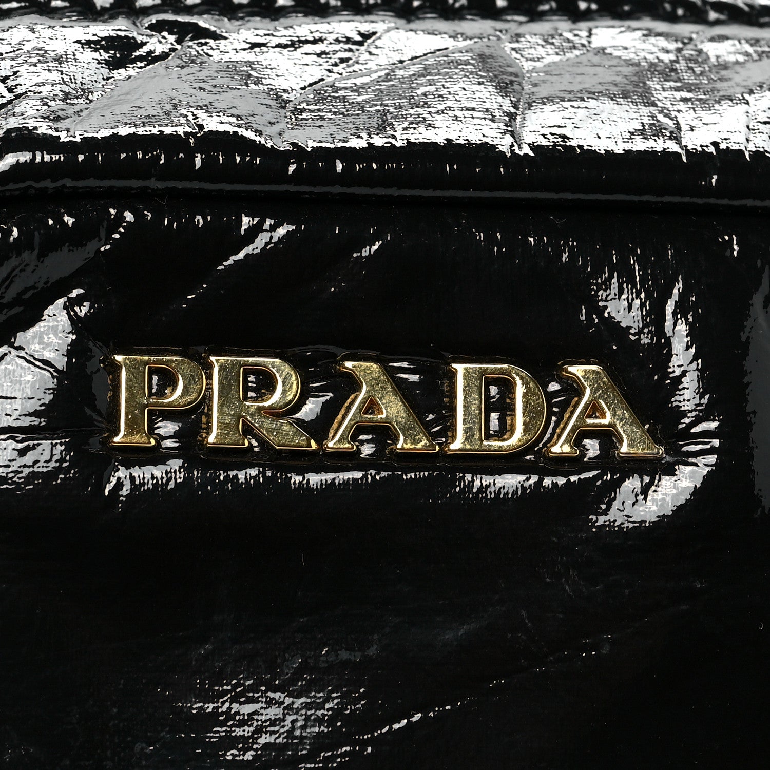 Prada Vernice Cosmetic Pouch Black 6 of 7