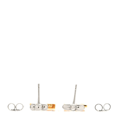 Louis Vuitton Metal Crystal LV Iconic Flower Earrings Gold Silver 3 of 6