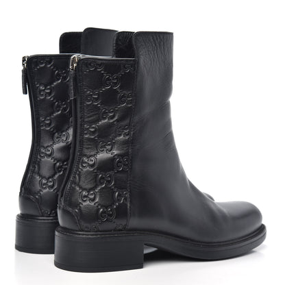 Gucci Soft Guccissima Zip Boots 36.5 Black 4 of 9