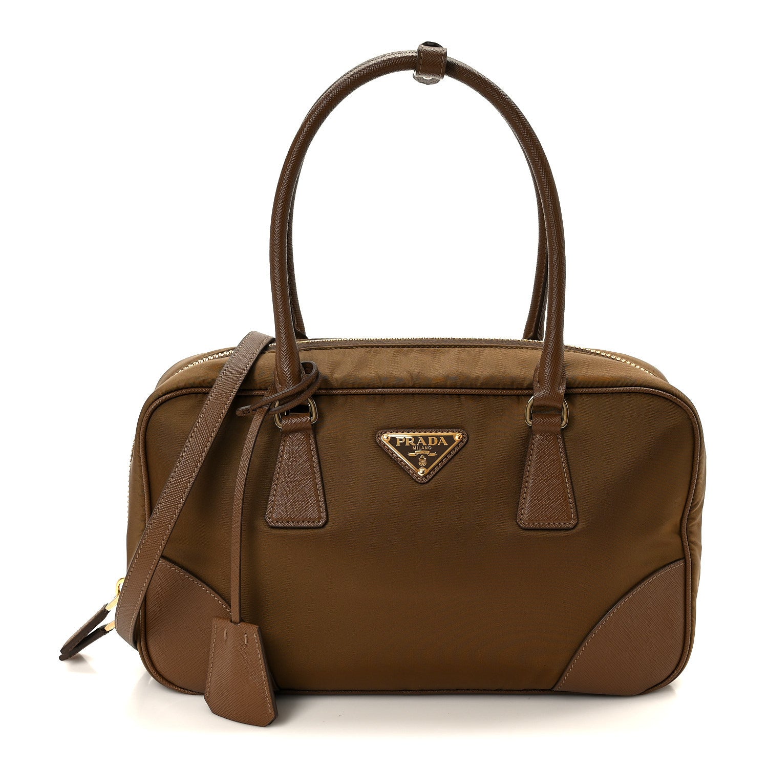Prada Re-Nylon Saffiano Medium Re-Edition 1978 Two Handle Bag Sughero 1 of 10