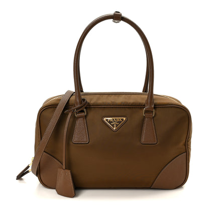 Prada Re-Nylon Saffiano Medium Re-Edition 1978 Two Handle Bag Sughero 1 of 10