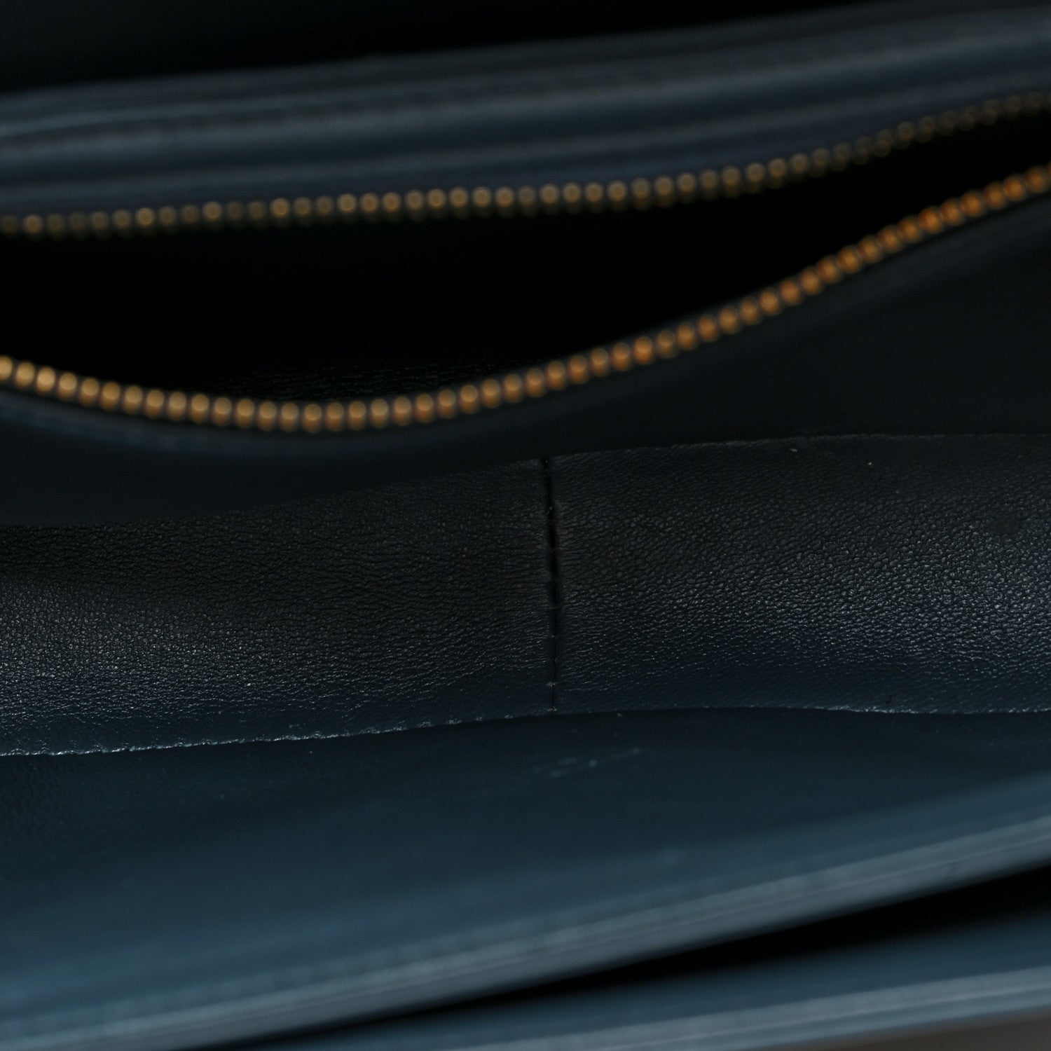 Celine Shiny Calfskin Teen Triomphe Petrol 4 of 9