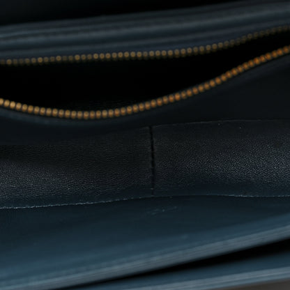 Celine Shiny Calfskin Teen Triomphe Petrol 4 of 9