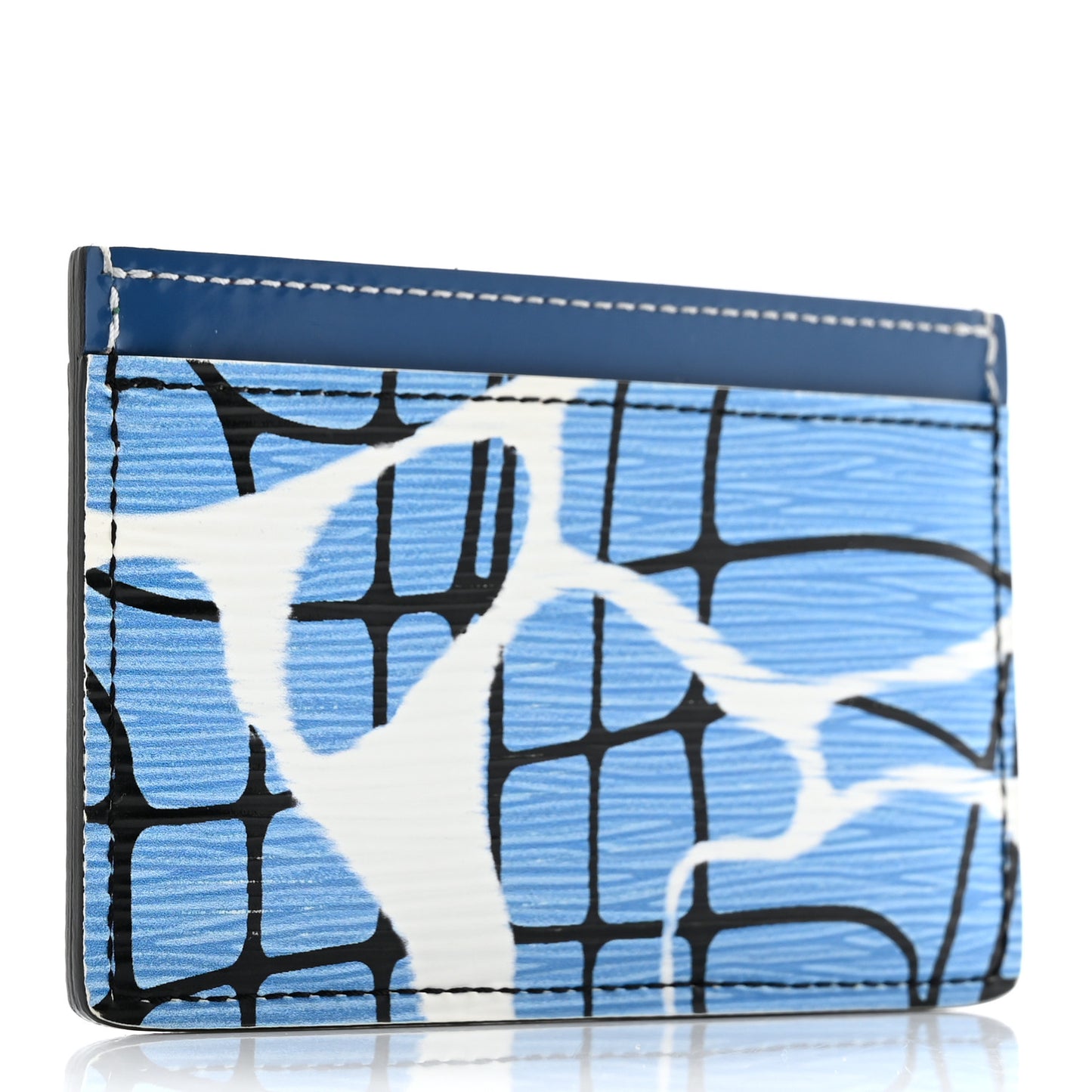 LOUIS VUITTON Epi Card Holder Aqua