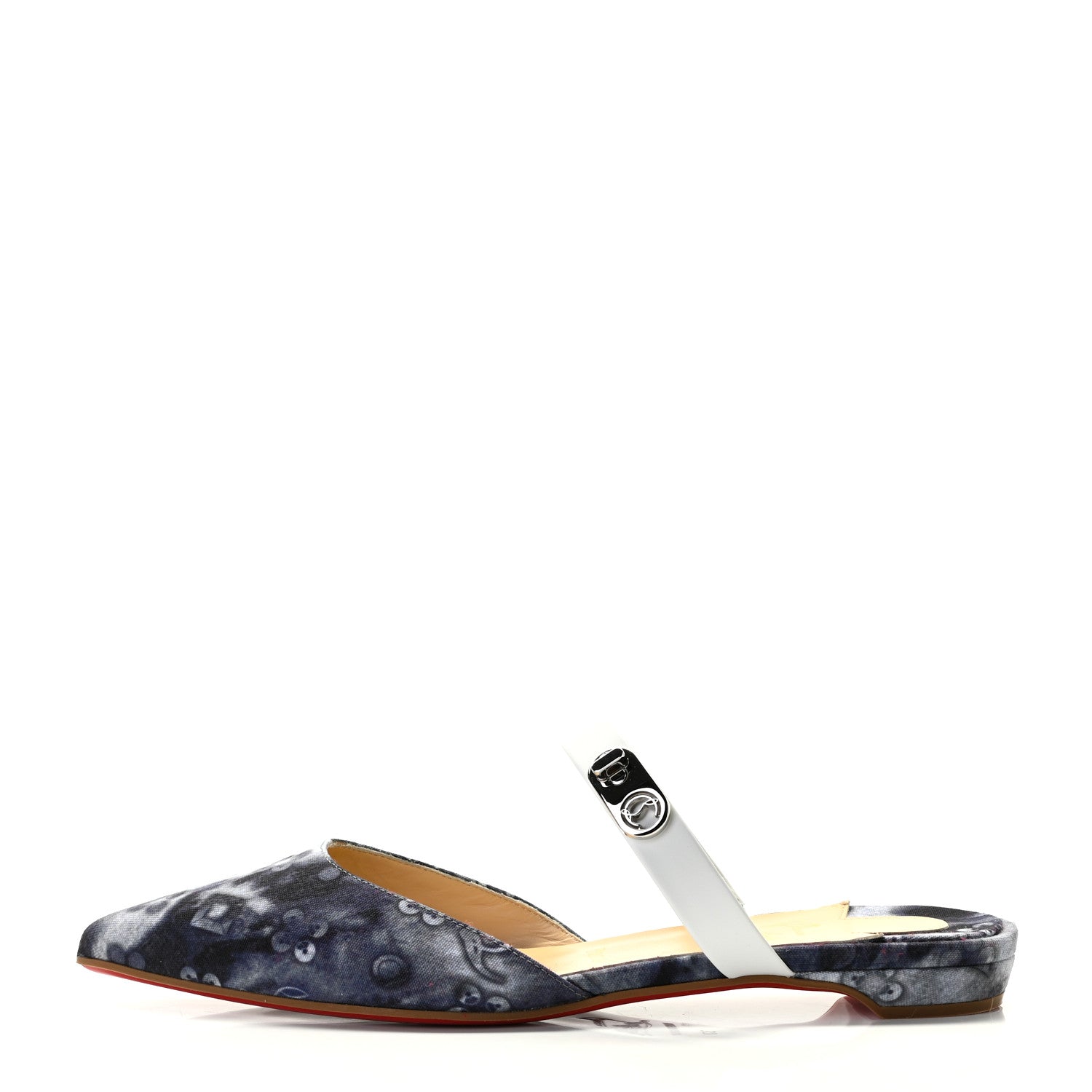Christian Louboutin Jeans Punk Loubi Choc Lock Flats 37 Multicolor 1 of 11