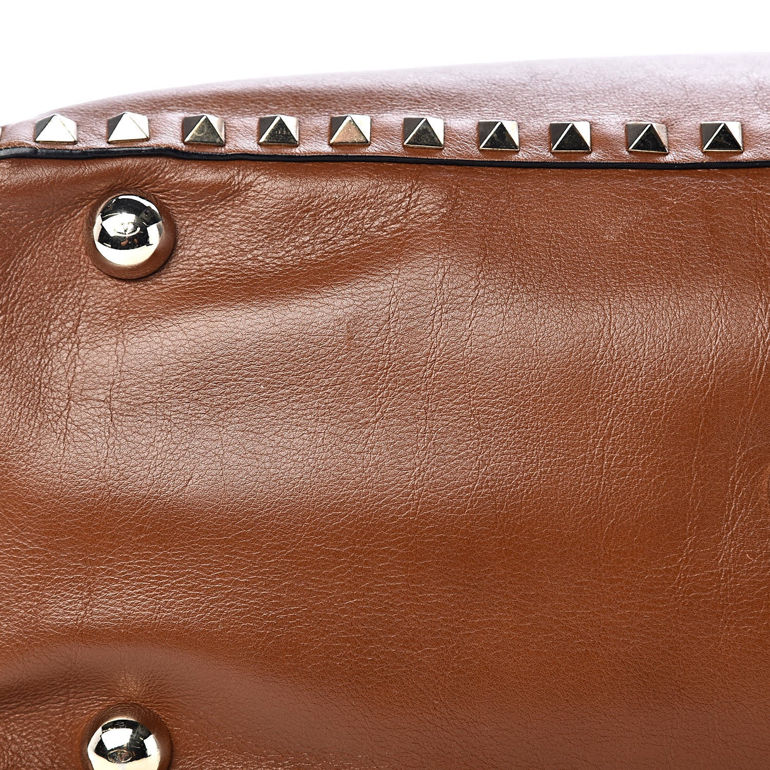 Valentino Garavani Vitello Medium Rockstud Tote Camel 15 of 16