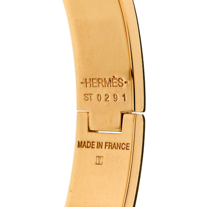 Hermes Enamel Narrow Clic Clac H Bracelet GM White 4 of 5