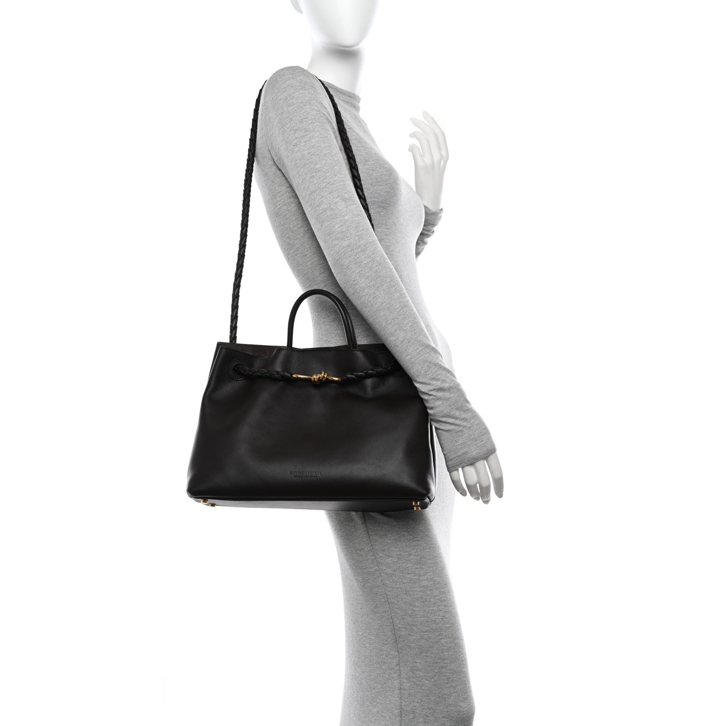 Silky Calfskin Medium Andiamo Shoulder Bag Fondant